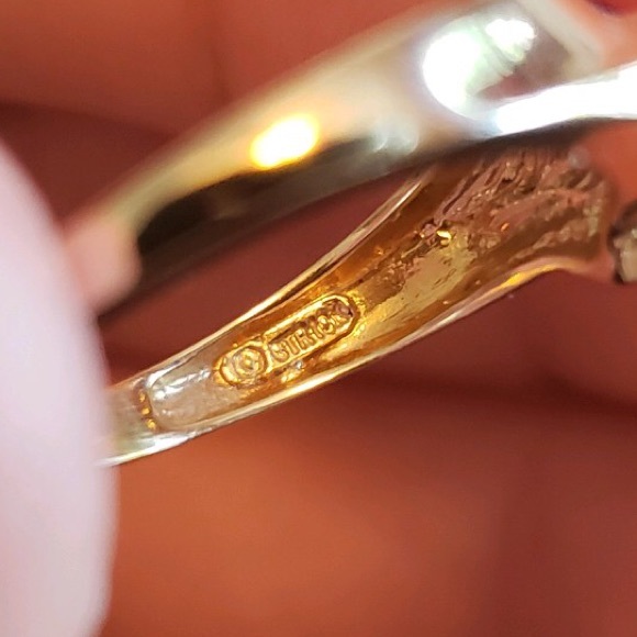 Vintage Bezel Cut Amethyst 18K Gold Ring size 6.5 - Picture 7 of 8